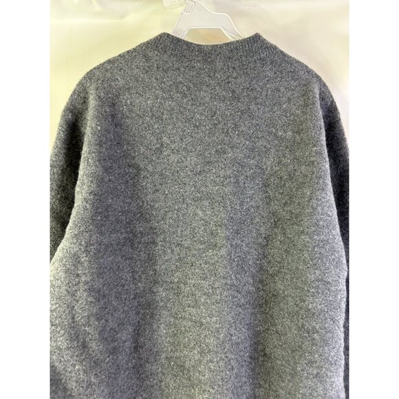 New Artefact Thatcher Boiled Wool Bomber Cardigan Sweater Coat Gray - Picture 8 of 8